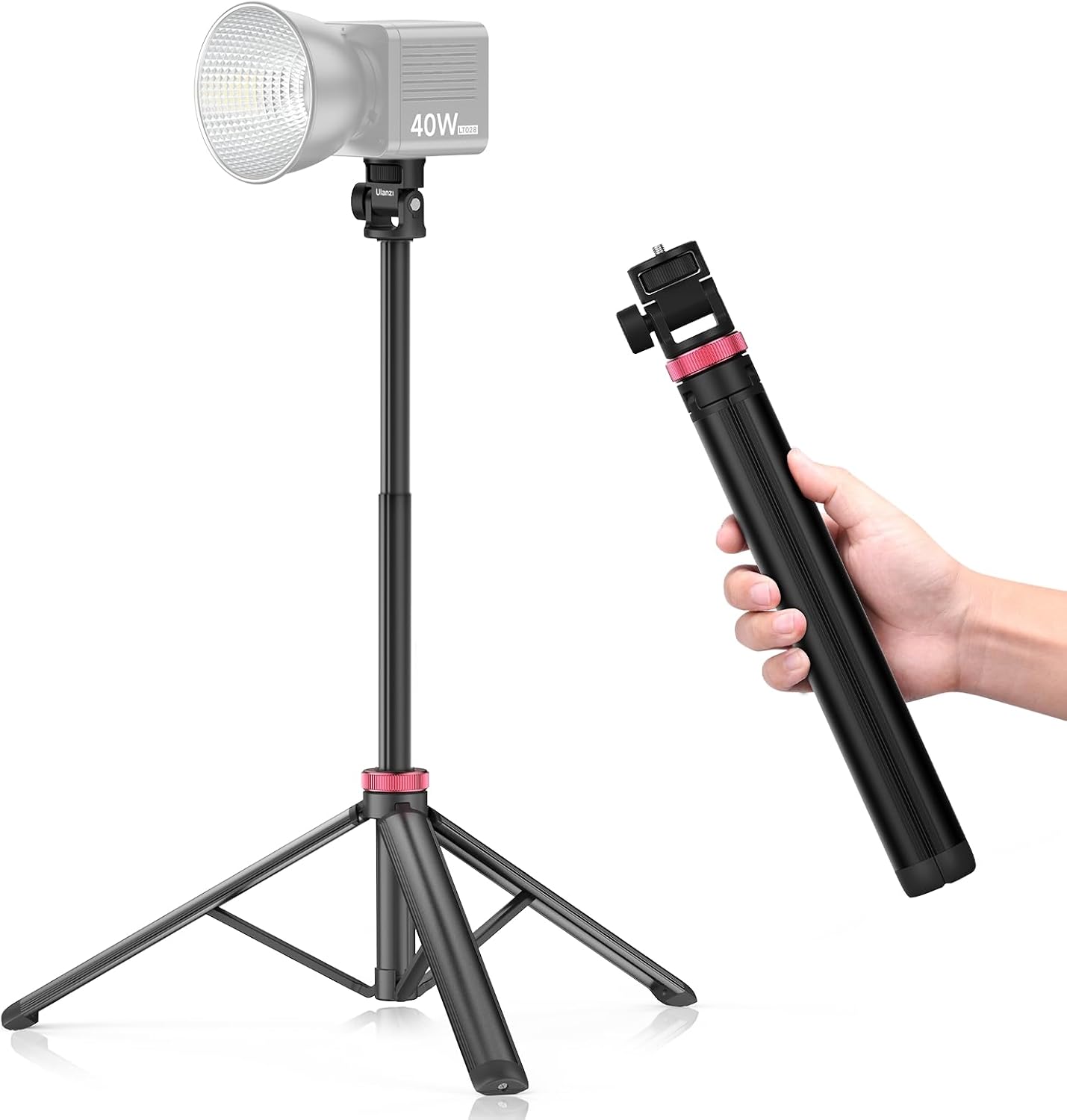 Soporte luz fotografía extensible trípode 81pulg ajustable 1/4