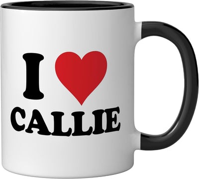 Taza personalizada I Heart Callie Cerámica Negro/Blanco