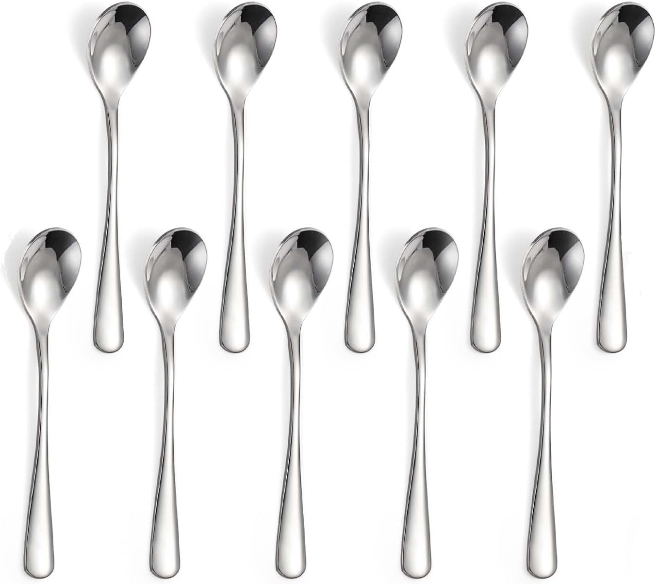 Juego de cucharas de huevo de acero inoxidable para desayuno (6)
