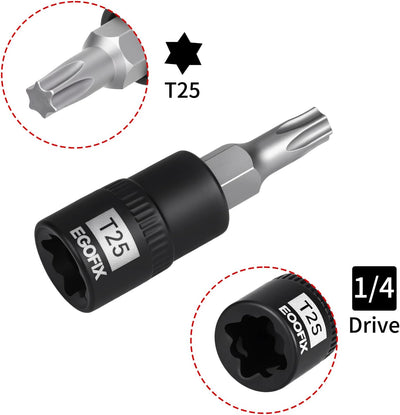 Cabezal Destornillador Torx T25 1/4pulg