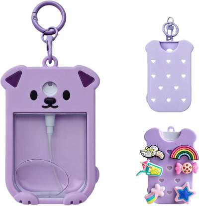 Funda silicona cachorro con spray desinfectante 1oz llavero