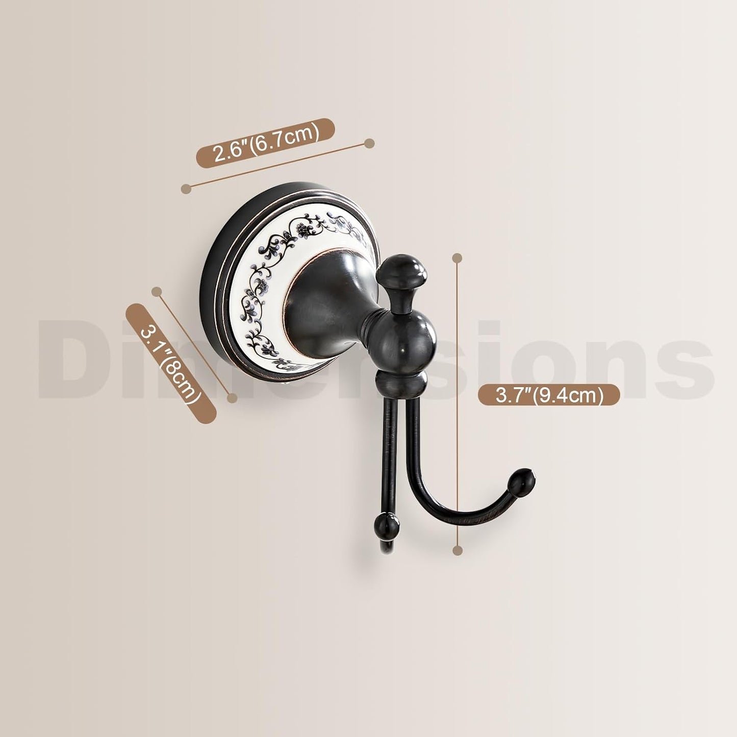 Gancho toalla bronce para baño cocina dormitorio