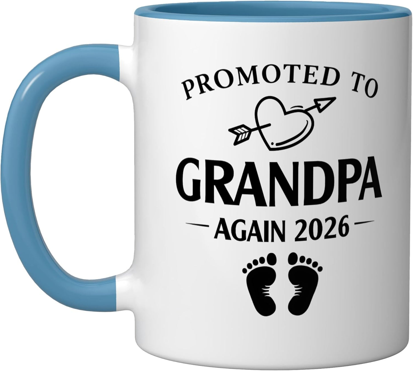 Taza Cerámica Corazón Flecha Azul/Blanco