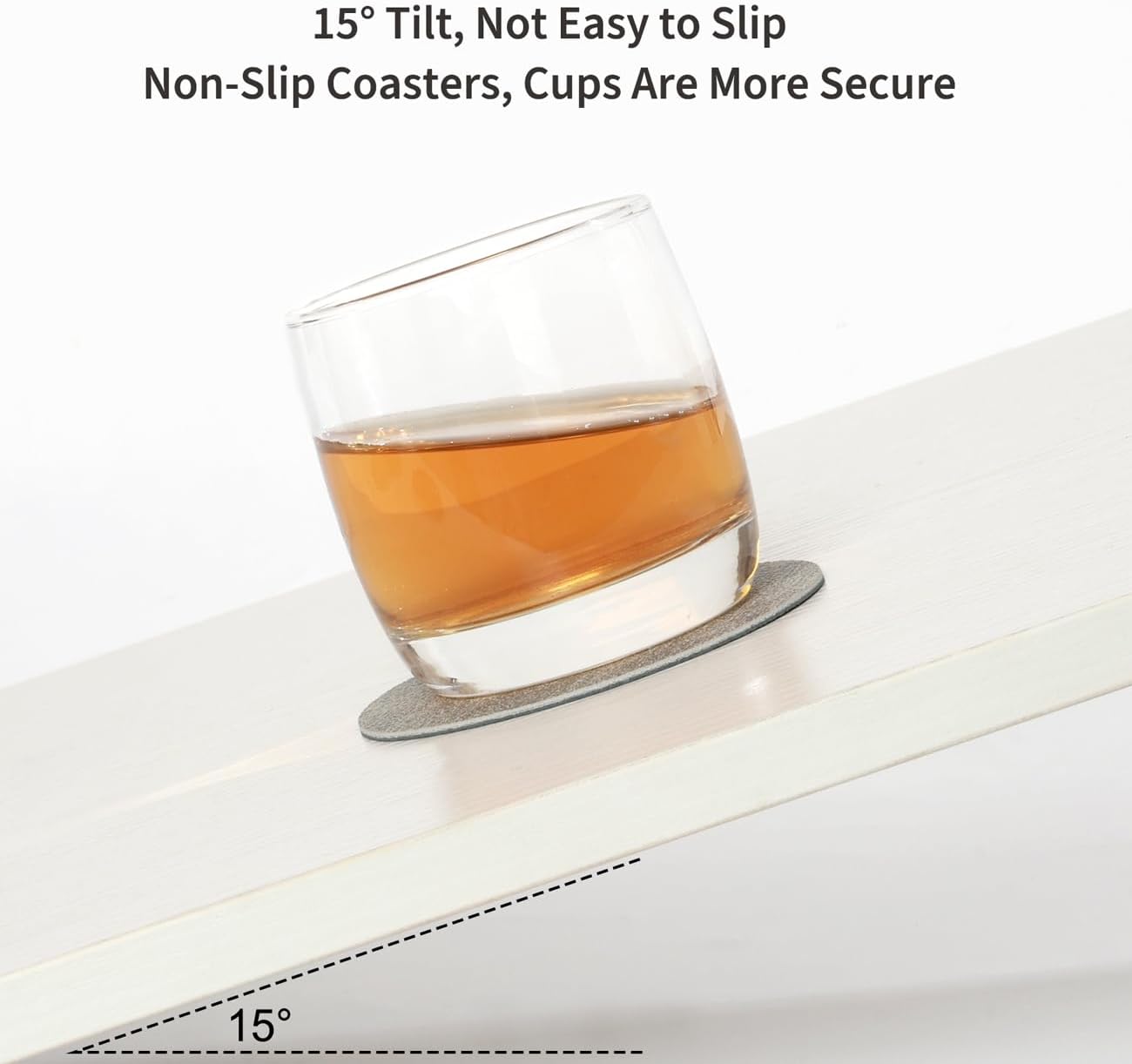 Posavasos para bebidas 12 piezas antideslizante doble cara gris claro