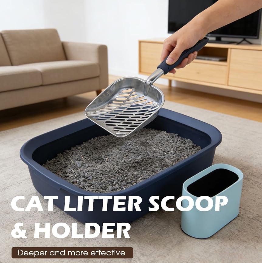 Soporte aluminio arena gato cuchara antiadherente
