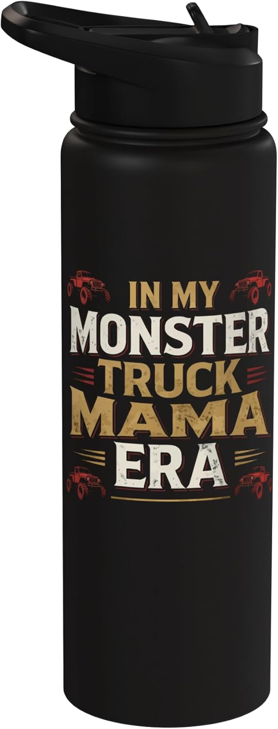 Botella de agua acero inoxidable Monster Truck MOM retro