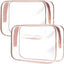 Neceser transparente TSA 2uds resistente al agua para viaje