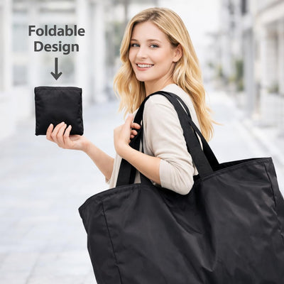 Bolsa extra grande reutilizable con cremallera para compras viajes