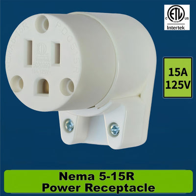 Enchufe hembra NEMA 5-15R 90 grados 15A 125V