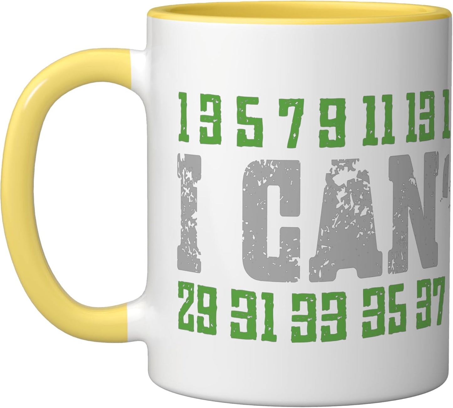 Taza Cerámica Matemáticas Chiste Números Primos Amarillo/Blanco