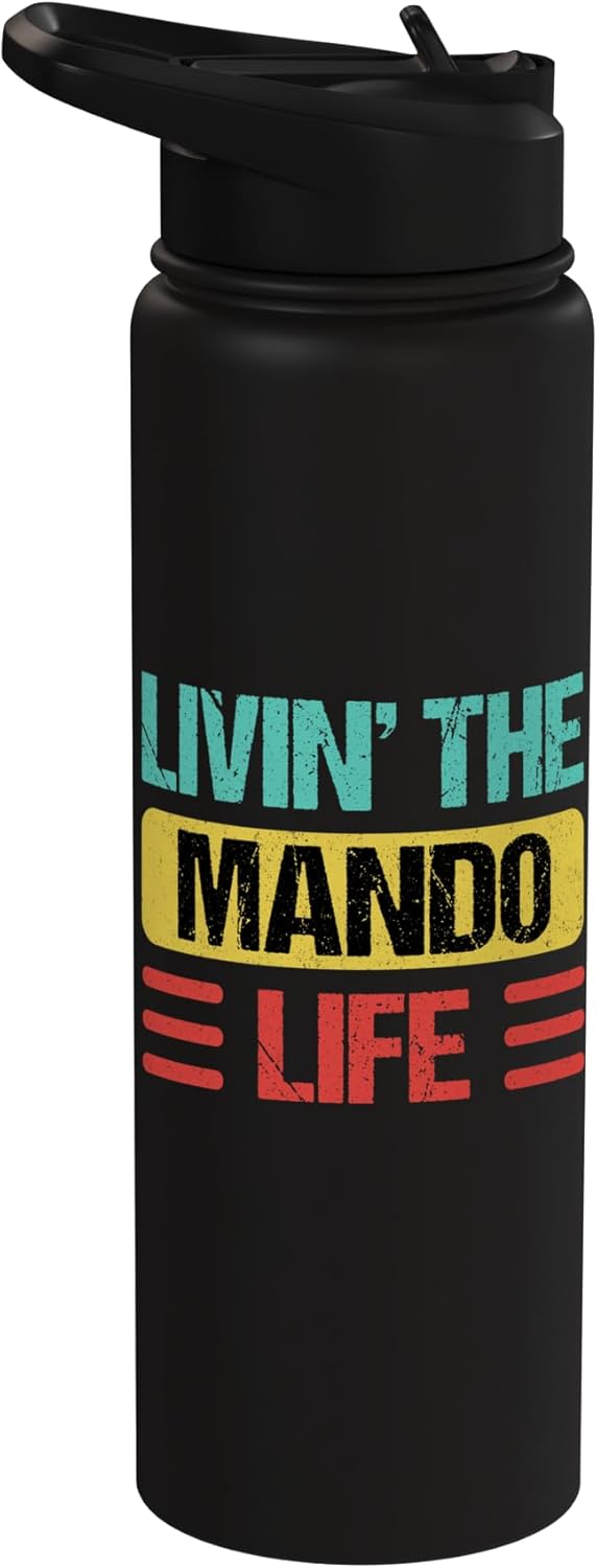 Mando Name Botella Agua Aislada Acero Inox