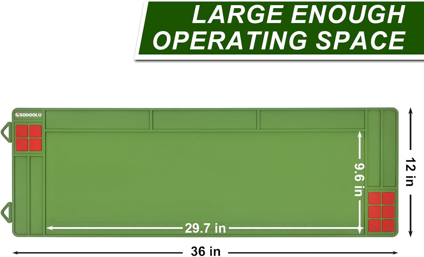 Tapete magnético 36x12pulg goma antideslizante