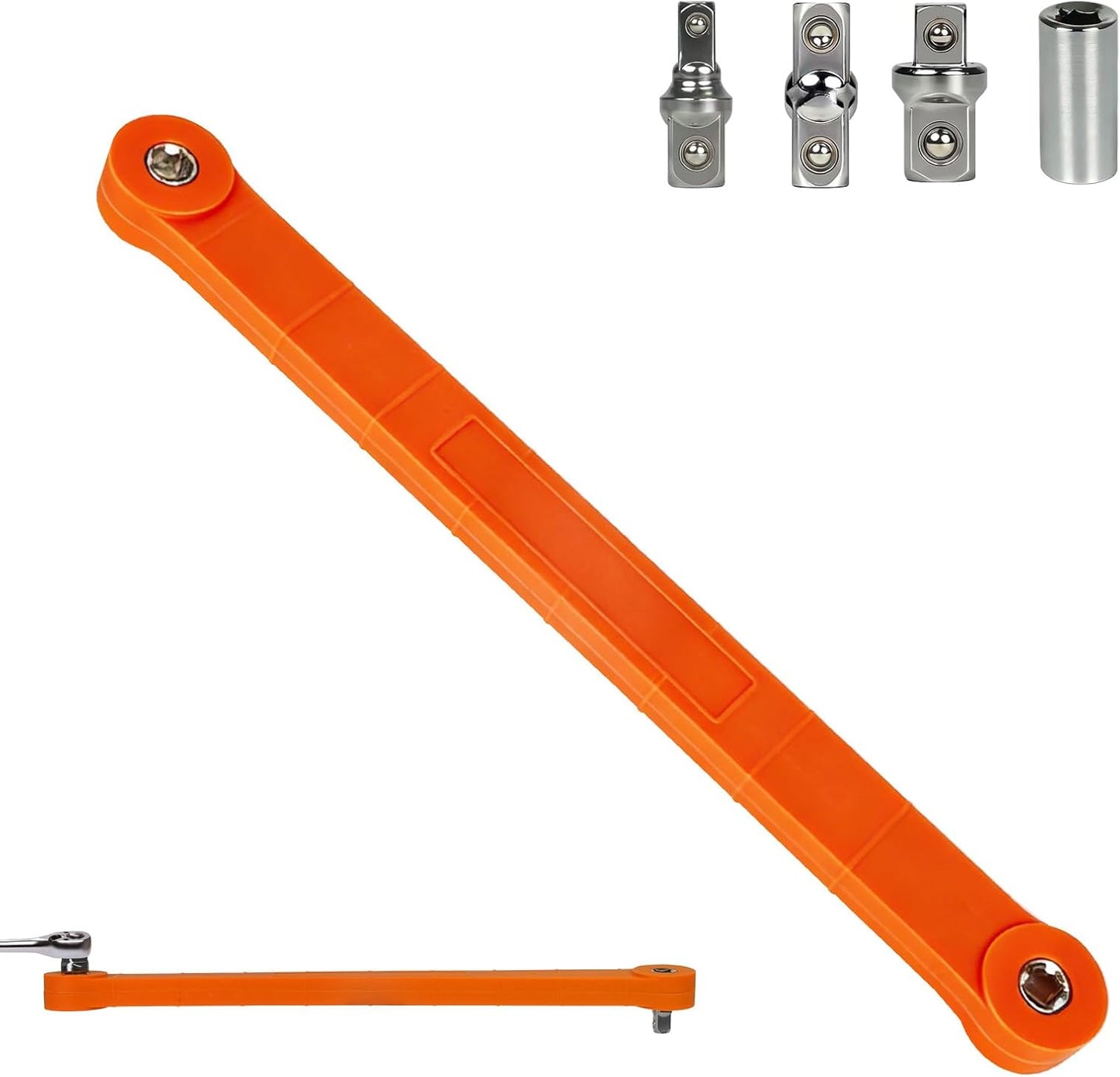 Juego llaves extensión desplazadas con adaptadores 1/4-1/2 pulg