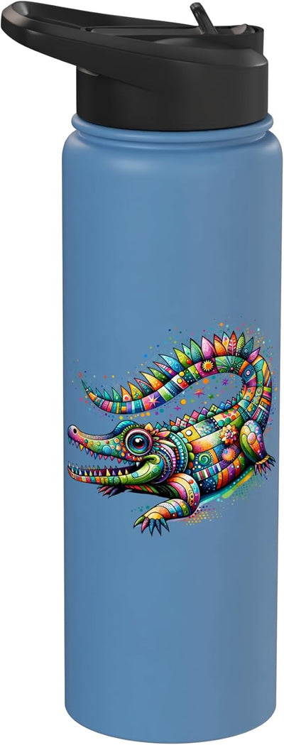 Botella de agua estilizada sin BPA con tapón de acero inoxidable