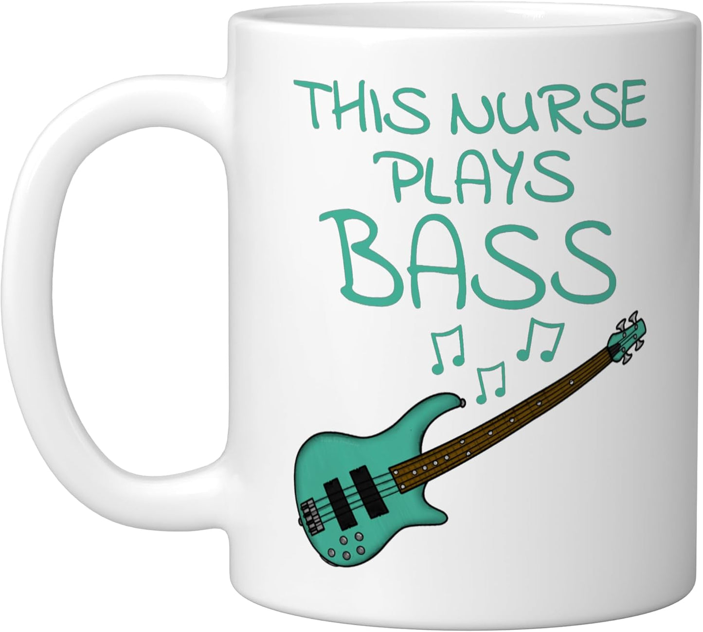 Taza de cerámica para músico baterista blanco