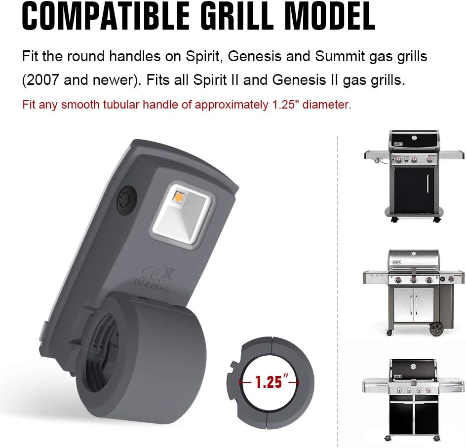 Parrilla LED barbacoa N Go Light gris