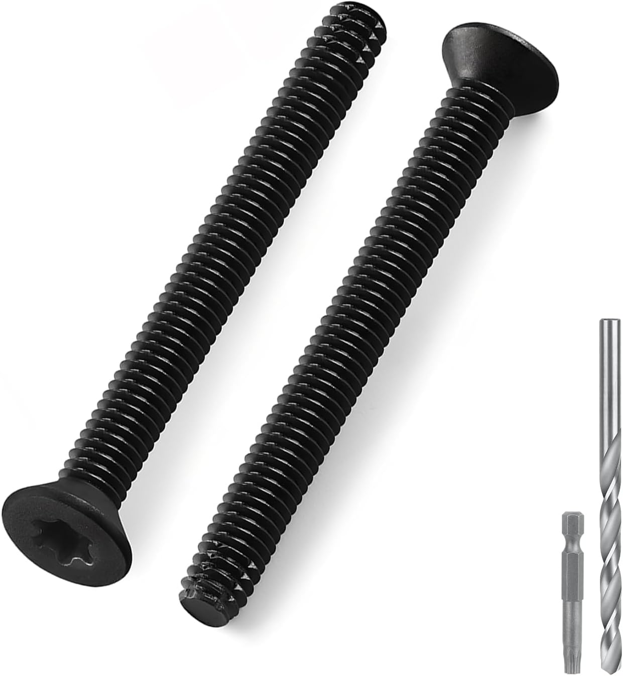 100 Tornillos Planos 5/16-18 x 2.5pulg Tipo F Torx Negro
