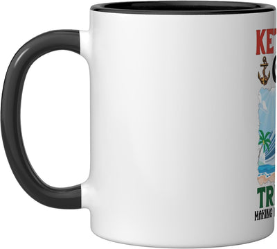 Taza Cerámica Ketchikan 2026 Crucero Palmas Negra/Blanca