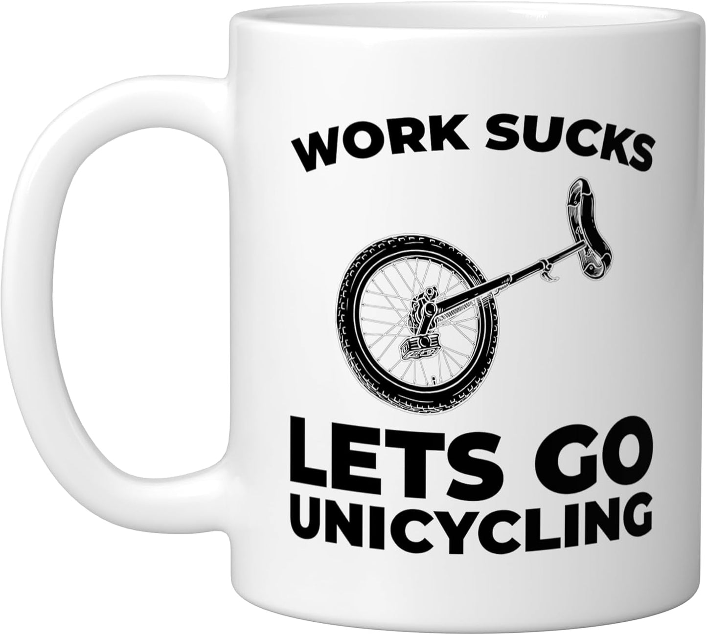 Taza Cerámica para Equilibrio en Monociclo Blanco