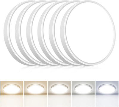 6 Lámparas LED empotrado 7pulg 15-100W para pasillo baño dormitorio
