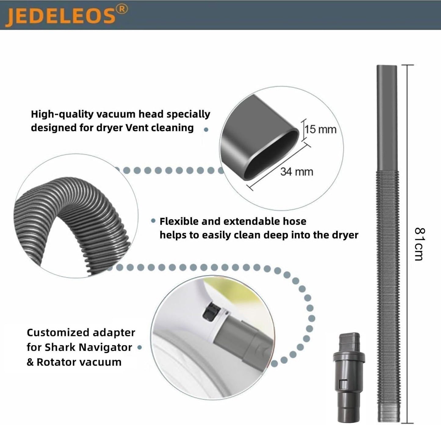 Kit limpiador ventilación secadora Shark NV350 y más