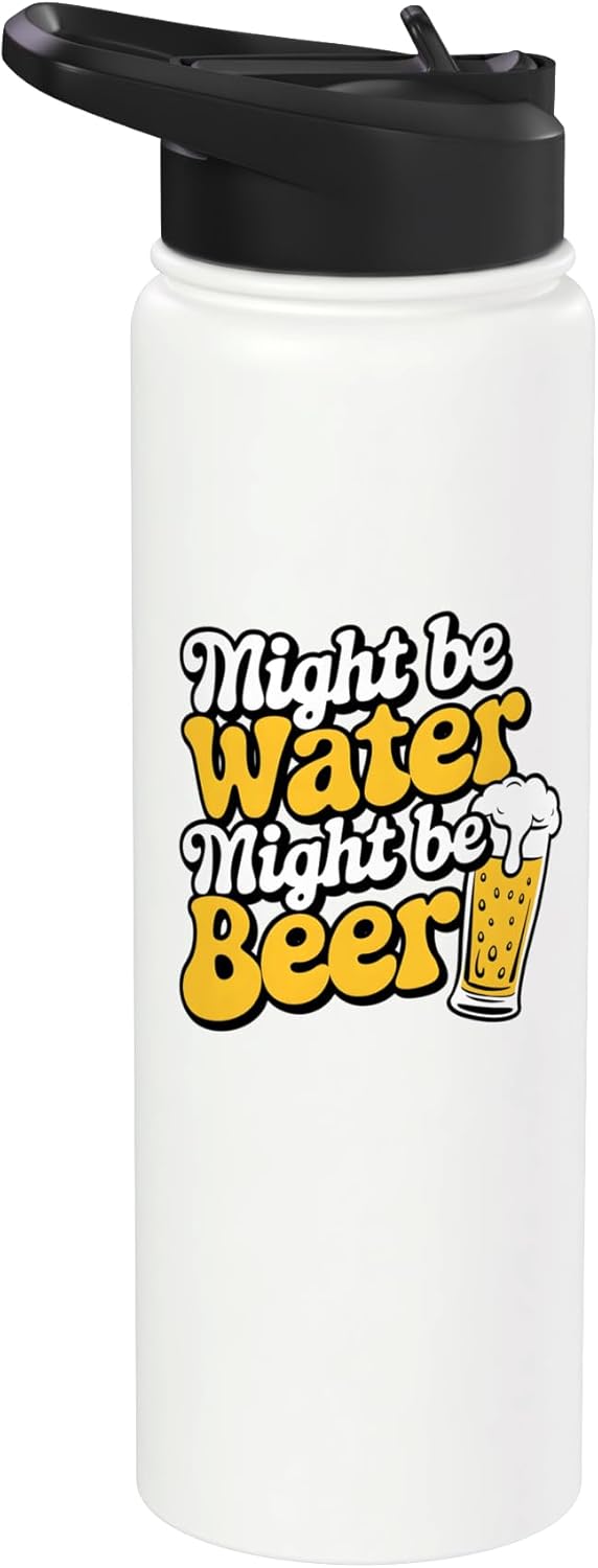 Botella de agua acero inoxidable para amantes del cerveza