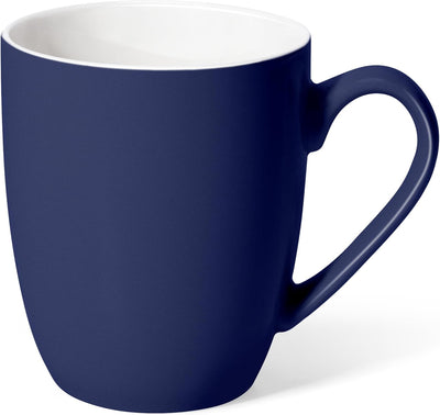Taza de café grande con asa para hombre y mujer color azul oscuro