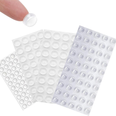 Pack 164 Topes Puerta Silicona Transparente Autoadhesivos