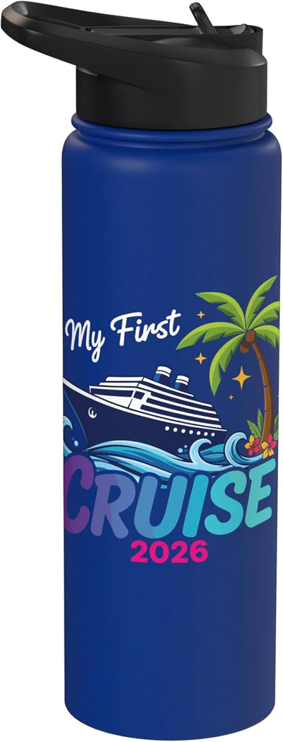 Botella de agua acero inoxidable aislada para primer crucero