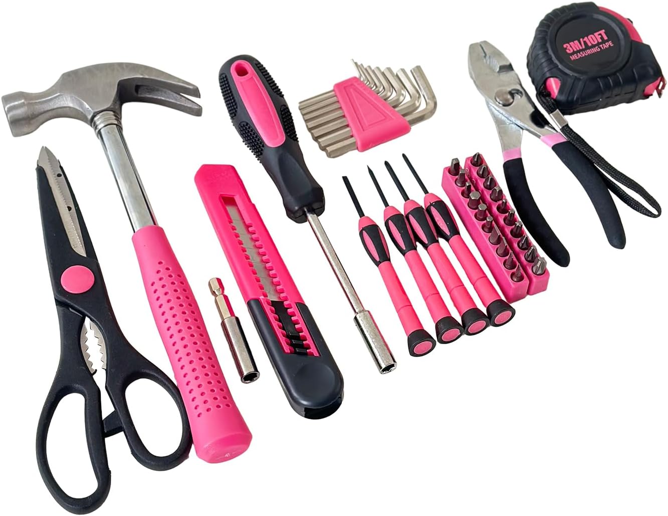 Kit 39 Pzas Herramientas Hogar Caja Plástico Estudiantes