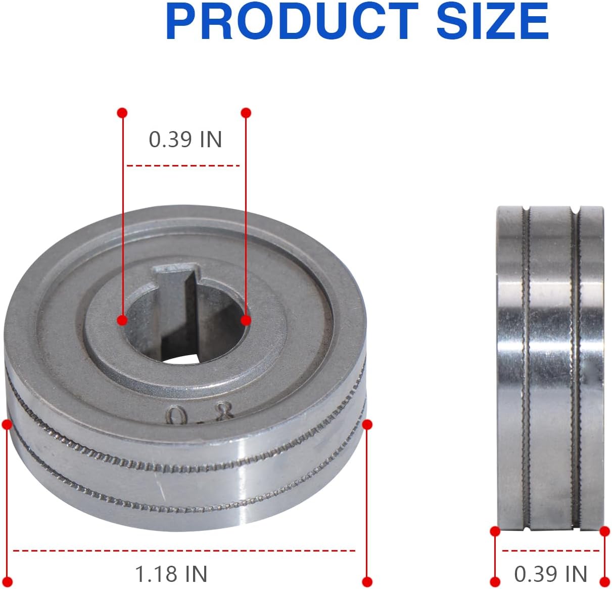 Rueda de alimentación para soldadura MIG 0.6-1.0mm con surco K