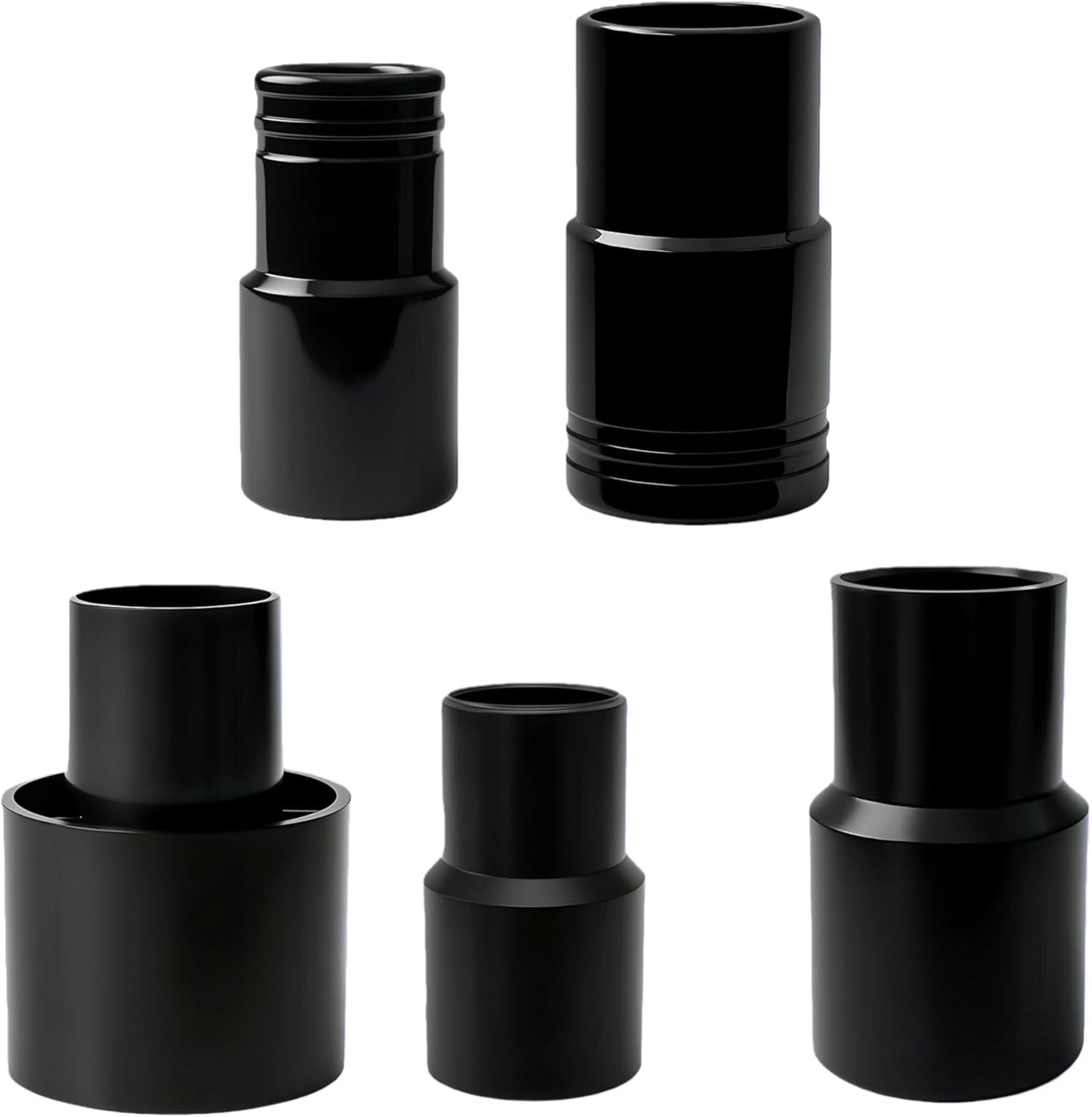 Kit 5 adaptadores manguera polvo carpintería y aspiradoras