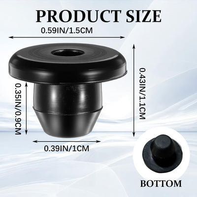 Tapón aceite goma cabeza plana relleno hidráulico negro