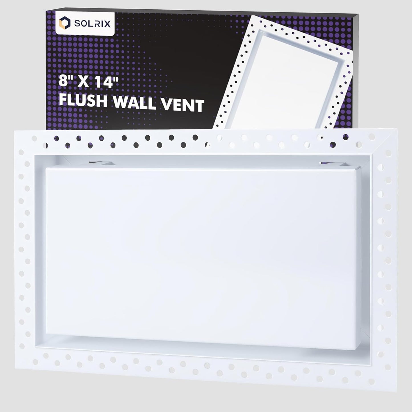 Cubierta ventilación pared 8x14pulg metal blanca HVAC
