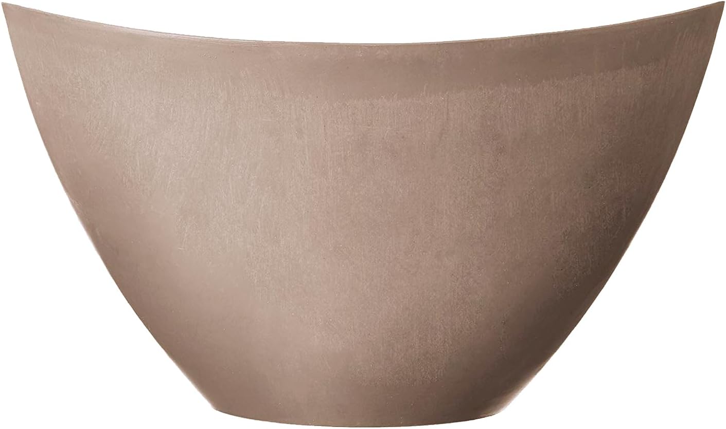 Maceta curvada material compuesto para plantas interiores