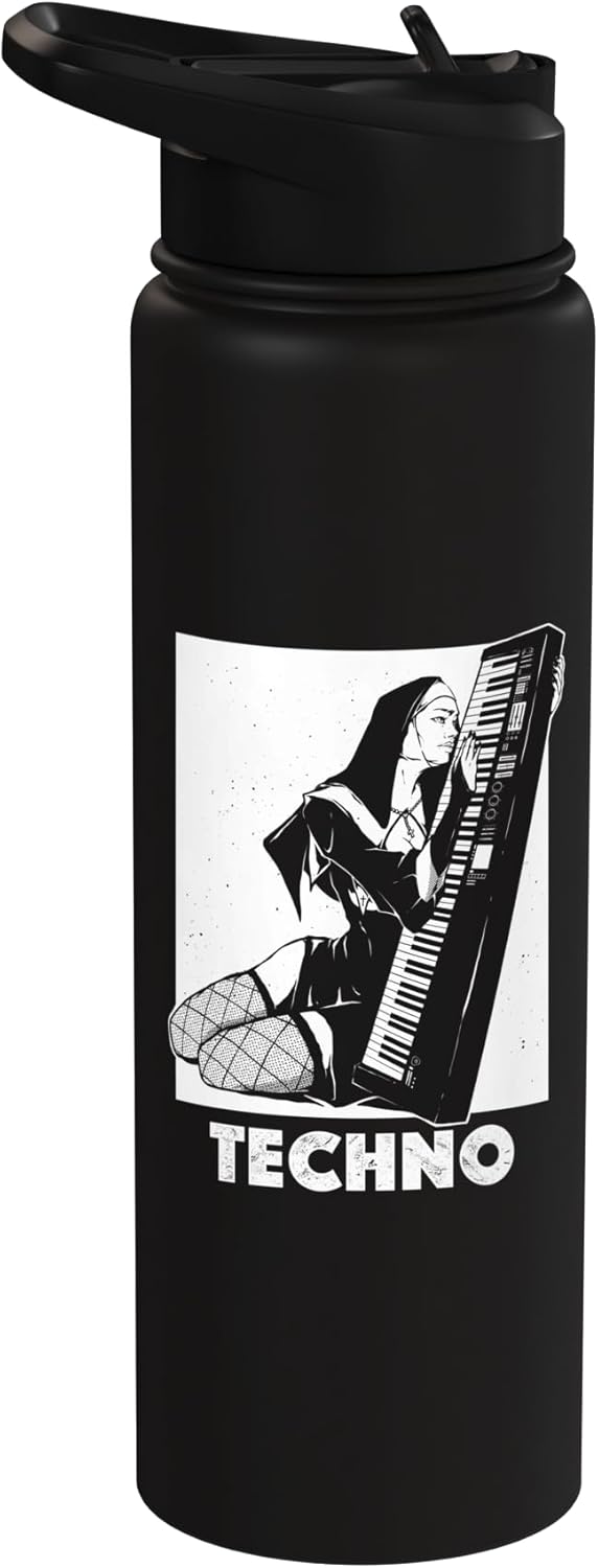 Botella agua aislada acero inox Techno Nun House DJ