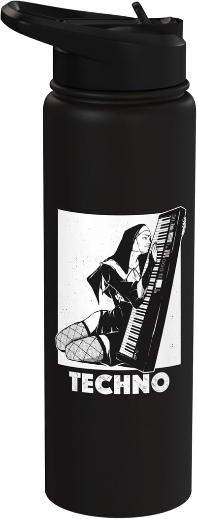 Botella agua aislada acero inox Techno Nun House DJ