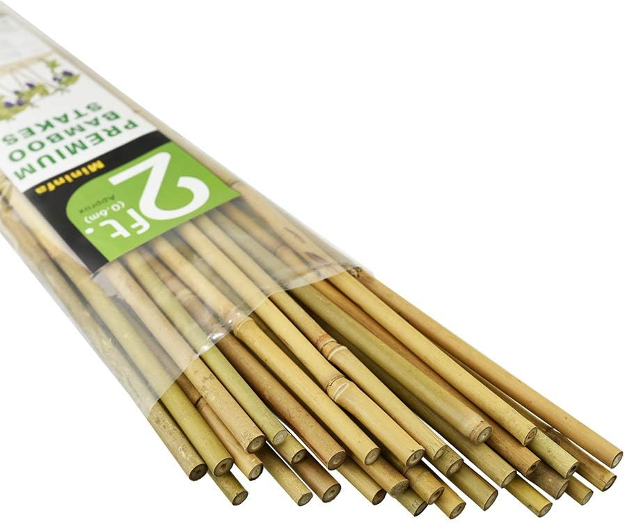 Estacas bambú natural para jardín 30 pzas