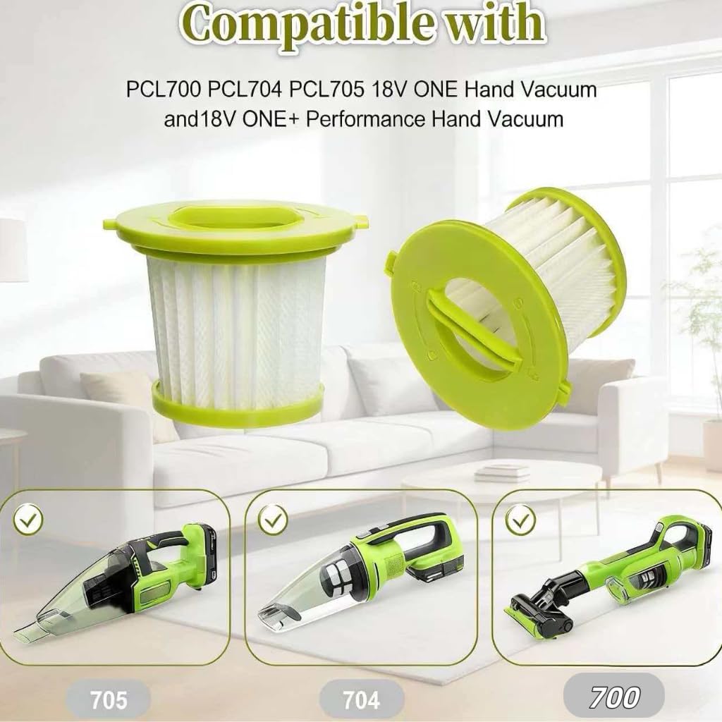 Filtros HEPA comp Ryobi PCL700-705 y Hart HPHV33B-34B