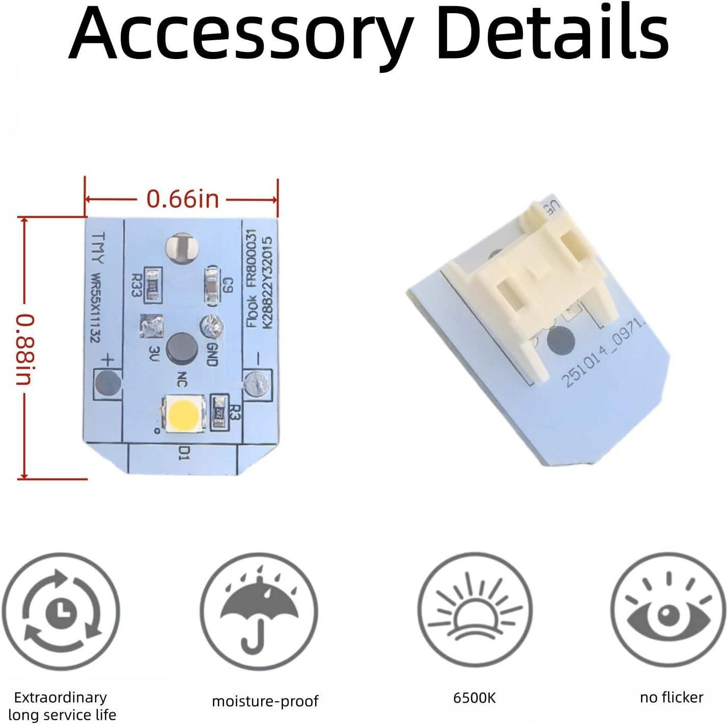 Luz LED comp para frigorífico GE set 6