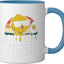 Taza cerámica para mujer amante del pickleball azul/blanco