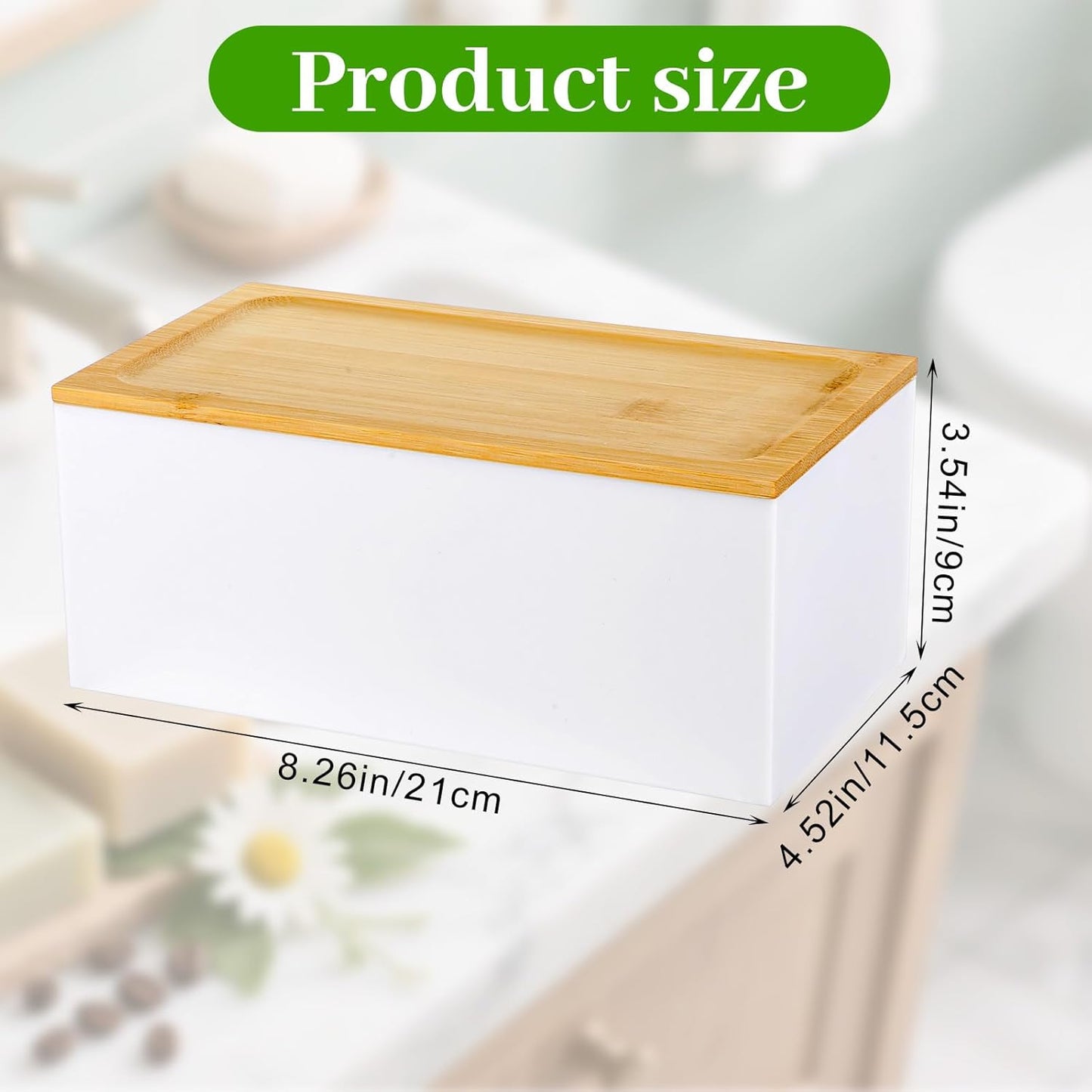 Dispensador de toallas de bambú para pared con tapa plegable