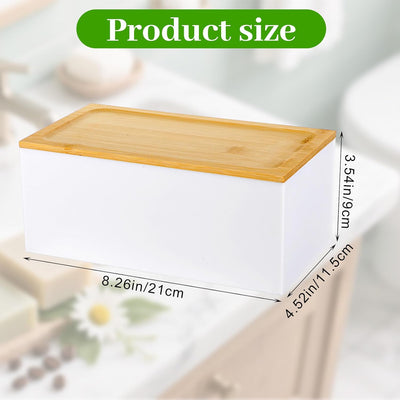 Dispensador de toallas de bambú para pared con tapa plegable