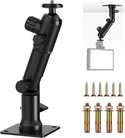 Soporte pared base doble 360° cabeza bola 1/4pulg para cámara