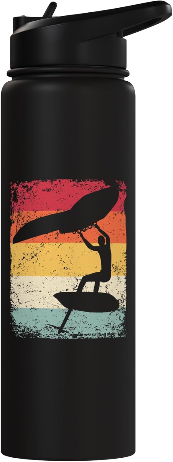 Botella térmica acero inox para wingsurfing retro
