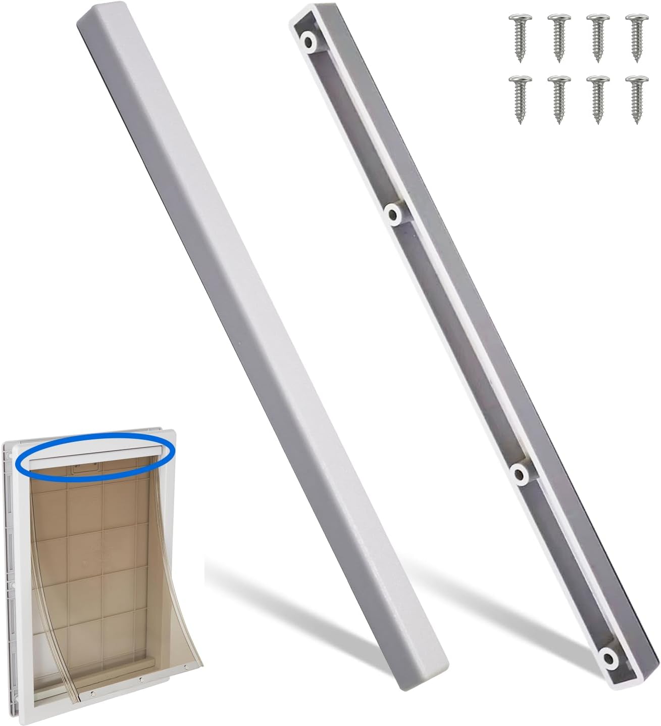 2 Soportes plástico comp puerta extragrande mascotas 10.5x15pulg