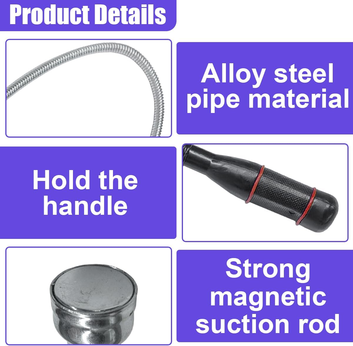 Barredora magnética flexible 24pulg para llaves y tornillos
