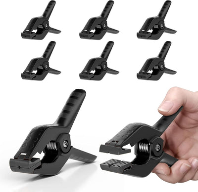 6 Clips Muselina Resistentes 4.5pulg Estudio Foto Negro