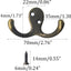 2 Ganchos Pared Doble Punta Metal para Baño Cocina Bronce