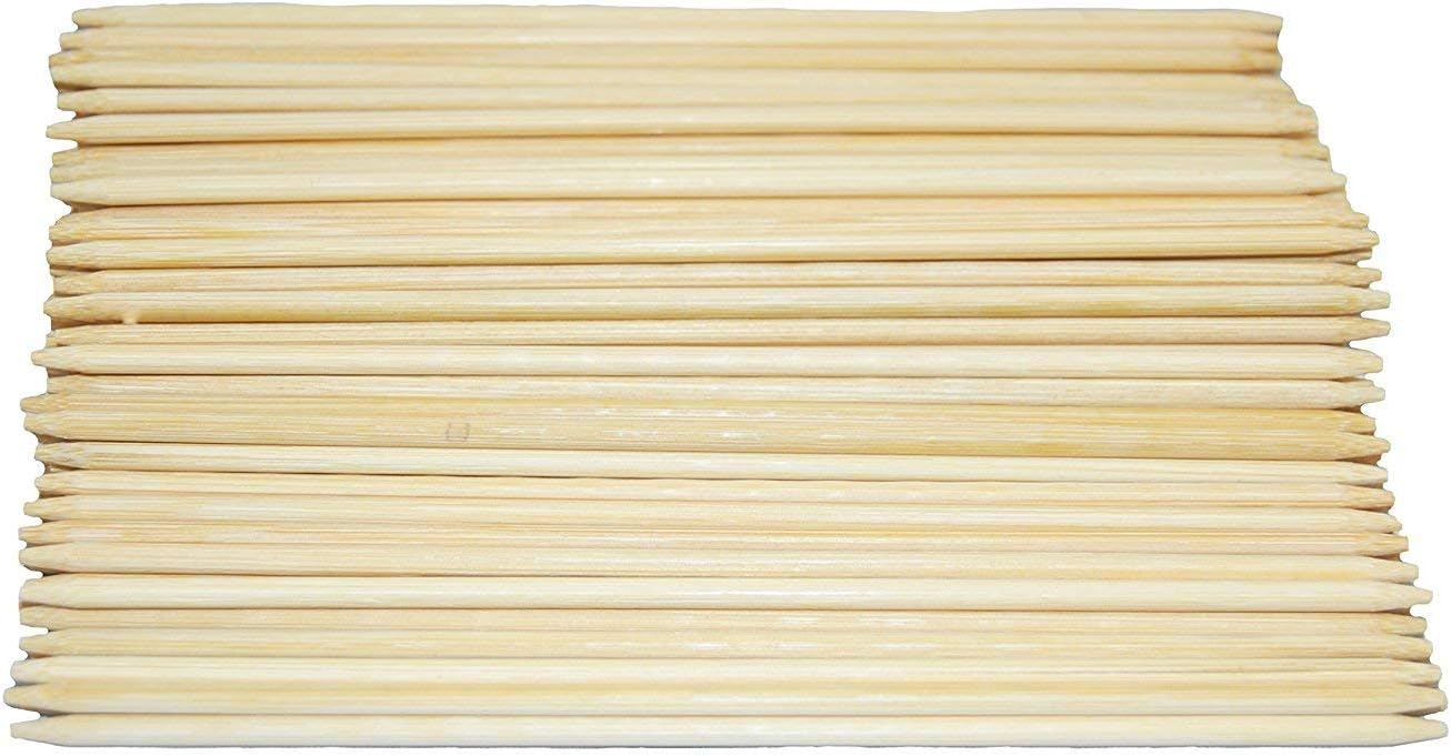 Brochetas bambú 18pulg 100uds con pinchos doble extremo 5.5pulg